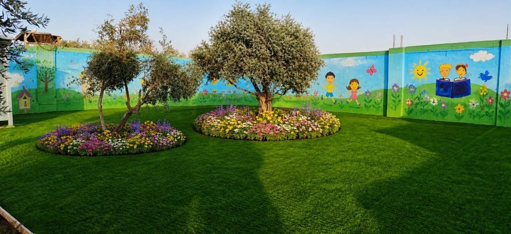 Artificial grass for a children's school in North Lebanon