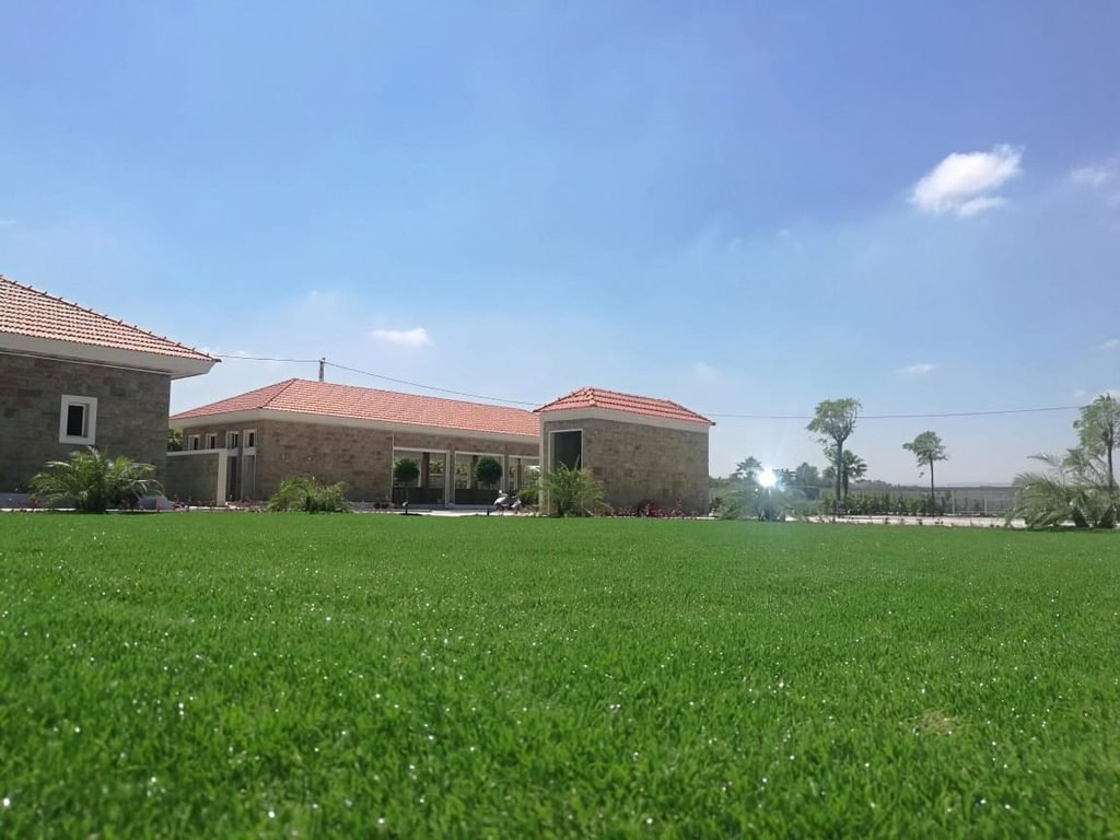 Artificial grass installation for a tourism project in South Lebanon